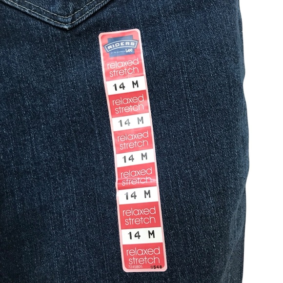NEW - Riders by Lee 14 M Patriot Blue Jeans High Waist Mom Relaxed Fit vintage - Picture 4 of 7